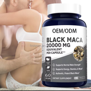 Suplementos Alimenticios de Maca Negra OEM de 20000 mg, Cápsulas de Raíz Herbal para la Fuerza Masculina, Apoya la Función Normal en Hombres - Product Image 3