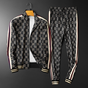Completo Casual di Alta Gamma per <span class=keywords><strong>Uomo</strong></span>, Primavera-Autunno 2026, Nuovo Set Due Pezzi con Stampa Lettering, Maniche Lunghe e Pantaloni, <span class=keywords><strong>Taglie</strong></span> Grandi - Product Image 4