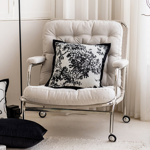 Ev dekor lüks atmak yastık kılıfı siyah yastık örtüsü şönil jakar yastık kılıfı - Product Image 2