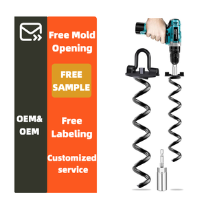 Gros piquets de terre en métal, sable, lame en spirale, trampoline, balançoire, abri <span class=keywords><strong>d</strong></span>'auto pour chien, ancre en acier pour tente. - Product Image 1