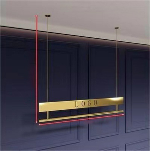 Logotipo personalizado Tienda de lujo Soporte de ropa de <span class=keywords><strong>metal</strong></span> Etiqueta Estante de exhibición de ropa Estante de ropa de oro de acero inoxidable para Boutique - Product Image 6