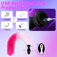 Sexbay Vibrierender Analplug mit Schwingendem Schwanz SM-Spielzeug Fernbedienung 10 Geschwindigkeiten Silikon Analplug für Frauen Paare