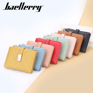 Baellerry Women's Short Wallet Pu Leather Checkered Zipper Coin <b>Purse</b> Multifunctional Everyday Use - Product Image 4