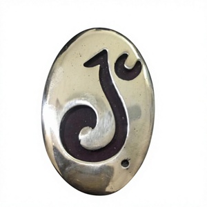 De grenadier de Vieille Garde imperiala Hat PLATE เข็มขัด platevintage J Sterling Silver MEXICO Cursive Initial ตุ้มห้อยขนาดใหญ่ - Product Image 1