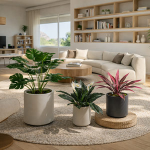 Macetas de Resina al por Mayor, Macetas de <span class=keywords><strong>Interior</strong></span> con Plantas Artificiales, Decoración Comercial para Proyectos de Hoteles y Oficinas - Product Image 3
