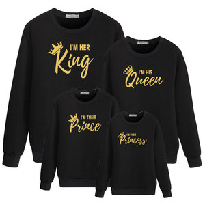 <span class=keywords><strong>Ropa</strong></span> madre e hija sudadera de reina rey a juego familiar - Product Image 3