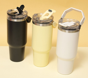 2026 Luxury 40oz Tumbler <b>with</b> Handle Custom Logo Wholesale Stainless Steel Vacuum Insulated Travel Mug Style Coffee Cup - Product Image 2