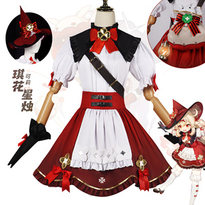Juego <span class=keywords><strong>Genshin</strong></span> <span class=keywords><strong>Impact</strong></span> CostumeKlee Blossoming Starlight <span class=keywords><strong>Cosplay</strong></span> <span class=keywords><strong>Genshin</strong></span> <span class=keywords><strong>Impact</strong></span> nueva piel pequeña bruja <span class=keywords><strong>Klee</strong></span> Lolita disfraz para mujer - Product Image 1