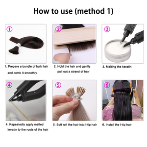 Juego de 2 piezas de tablero de dibujo de madera para extensiones de cabello de queratina, con aguja curva, herramientas para sujetar cabello a granel - Product Image 5