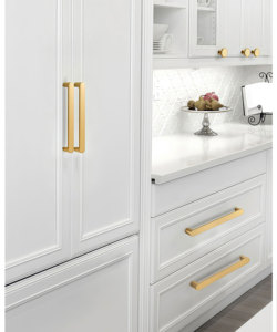 Home Kitchen Minimalist Brushed Golden Solid Brass Handle Cabinet Furniture Hardware Cabinets Drawers Cabinet <strong>Doors</strong> Pull Handle - Product Image 6