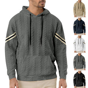 Sweat-shirt à capuche léger pour homme avec poche, respirant, décontracté, gris - Product Image 1