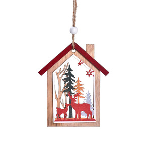 Commercio all'ingrosso albero di natale ornamenti artigianato <span class=keywords><strong>in</strong></span> <span class=keywords><strong>legno</strong></span> ciondoli decorazioni festa di natale finestra di visualizzazione vacanza scenario disposizione - Product Image 5