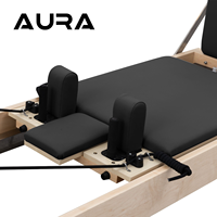 Reformer Pilates compact en érable avec tapis de yoga pliable, Spinefitter, kit Pilates pour la maison.
