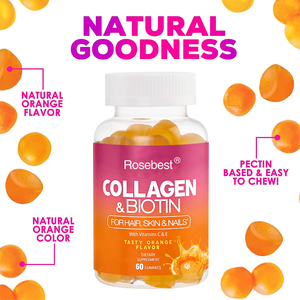 Factory Directly OEM Private Label Hair Skin Nails Gummies Nutrition <strong>Supplement</strong> Vegan Collagen Biotin Gummies With Vitamin C E - Product Image 4