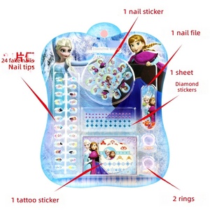 Pegatinas Adhesivas para Uñas Infantiles con Temática de Frozen, Resistentes al Aceite, de PVC, para Niñas de Jardín de Infancia, Juego de Seis Anillos en Uno - Product Image 5