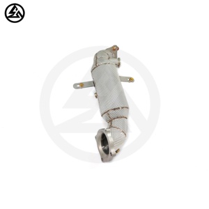 Tuyau de descente Performance CSZ SS304 de haute qualité pour <span class=keywords><strong>Alfa</strong></span> <span class=keywords><strong>Romeo</strong></span> <span class=keywords><strong>Giulia</strong></span> Stelvio 2.0T système d'échappement de tuyau de descente à haut débit - Product Image 2