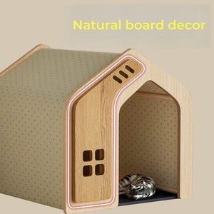 <strong>Dog</strong> <strong>House</strong> with <strong>Wooden</strong> Frame for Small <strong>Dogs</strong> or Cats Wood Pet <strong>House</strong> with Fabric Cushion for Indoor - Product Image 3