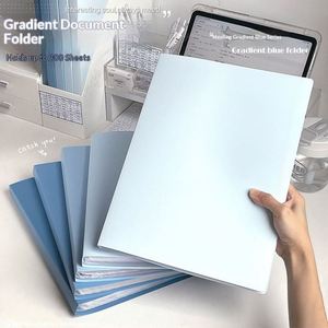 Carpeta A4 de PP con Degradado, Bolsa de Almacenamiento para Papel de Prueba, Hojas Sueltas, Gran Capacidad, para Documentos y Libros, para Estudiantes, Gruesa - Product Image 1