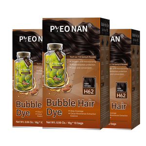 Tinte en Crema para Raíces de Cabello Negro, Colorante Capilar de Doble Agente A/B, Cobertura de Canas, Aroma a Frutas, Fórmula Vegana Saludable, Envase de Plástico - Product Image 1