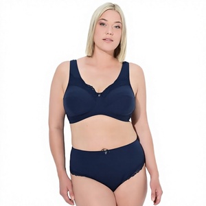 Sujetador de encaje jacquard con relieve para mujer Ulla Popken, color azul medianoche, para uso diario, talla C EU - Product Image 3