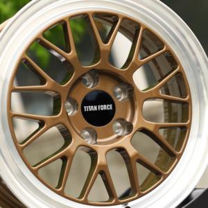 Jantes de voiture TITAN 5x108 5x100 5x112 5x114.3 18 19 20 pouces, jantes forgées sur mesure bronze à profil profond pour BMW M140i Civic Type R FL5 - Product Image 5