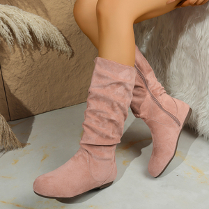 Novas Botas Western Femininas com Zíper Lateral, Antiderrapantes, de Fleece, até a Panturrilha e até o Joelho - Product Image 2