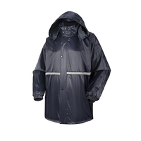 Vêtements de pluie personnalisés Poncho imperméable en nylon pour adultes pour la randonnée Combinaison de travail coupe-vent avec bande réfléchissante
