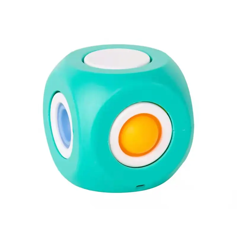 Finger Gyro Bubblemusic Stress Relief Fidget Toy New Decompression Magic Cube Toy Puzzle Decompression With Hanging Rope