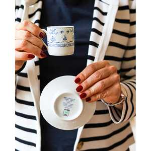 Service à café complet en porcelaine française traditionnelle Bennyudine Jannet Seignoless, fait main, métal, 12 personnes - Product Image 1