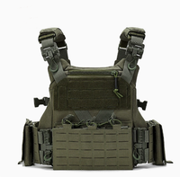Gilet tactique modulaire (à libération rapide) durable, résistant aux déchirures, multi-poches, équipement d'entraînement pour la randonnée, le bushcraft, l'escalade et les sports