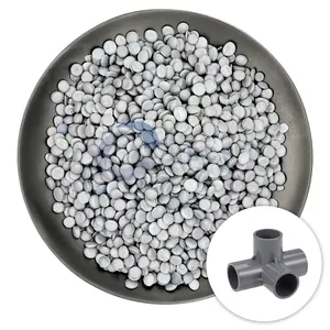White Blue Grey Color Injection Rigid Plastic PVC Granules Compound Pellets For Upvc Pipe Fittings