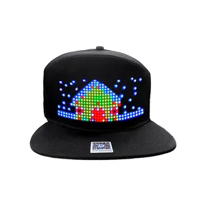 The New RGB LED Hip Hop Caps USB Charging Light Display Hats Outdoor Party Fashion Trend Wild Deportes Y Ocio Gorro