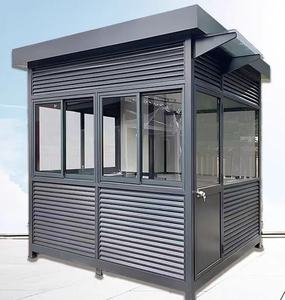 Postazione <span class=keywords><strong>di</strong></span> Sicurezza Mobile Contemporanea in Acciaio per Esterni, Cabina <span class=keywords><strong>di</strong></span> <span class=keywords><strong>Guardia</strong></span> Comunitaria, Stazione <span class=keywords><strong>di</strong></span> Servizio per la Sicurezza Domestica a Pagamento - Product Image 1