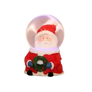 Рождественский детский подарок Новый светящийся Рождественский полимерный стеклянный шар хрустальный шар Настольный орнамент