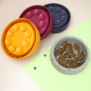 Bol pour chien en silicone <span class=keywords><strong>de</strong></span> qualité alimentaire, bol anti-étouffement à ventouse antidérapante, bol pour manger lentement pour chat, accessoires pour animaux <span class=keywords><strong>de</strong></span> compagnie - Product Image 1