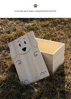 Urne funéraire en bois pour chien et chat, mignonne, classique et écologique