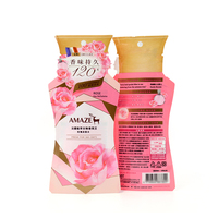 Sachet Doypack en Mylar laminé, thermoscellable, en forme de bouteille, avec trou de suspension, pour emballage de perles parfumées