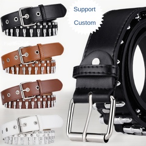 Designer Ceintures Rétro Punk Style À La Mode Hommes/Femmes Y2K Personnalisé Rock Hip Alliage 3.3cm Largeur <span class=keywords><strong>Ceinture</strong></span> En Cuir En Gros - Product Image 1