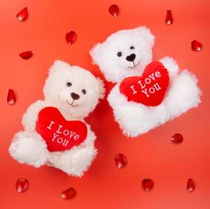 Peluche de oso de peluche de corazón rojo, animal personalizado, regalos de boda para invitados - Product Image 3