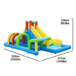 บ้านลมเป่าลมพร้อมสไลเดอร์ ปราสาทลมเด้งดึ๋ง ของเล่นเด็กอเนกประสงค์ สำหรับเล่น<span class=keywords><strong>น้ำ</strong></span> ผ้า Oxford 420D+840D ลดราคาพิเศษ - Product Image 4