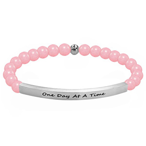 2025 <span class=keywords><strong>Message</strong></span> disant inspirant Bracelets cadeau d'anniversaire hommes femmes acier inoxydable lettre barre élastique guérison pierre Bracelets - Product Image 6