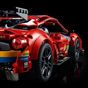 Set di Costruzioni Meccaniche Compatibile Transfrontaliero 42125 <span class=keywords><strong>Ferrari</strong></span> 488 GTE Auto da Corsa - Product Image 4