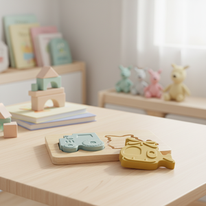 ألعاب تعليمية جديدة ثلاثية الأبعاد للأطفال بالجملة، لوحة خشبية مع قطع سيليكون آمنة للطعام خالية من مادة BPA، مناسبة للأعمار من 2 إلى 4 سنوات - Product Image 3