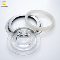 Fabricant de lentilles LED, diamètre personnalisé 92 mm, lentilles en verre borosilicate à 120 degrés pour LED