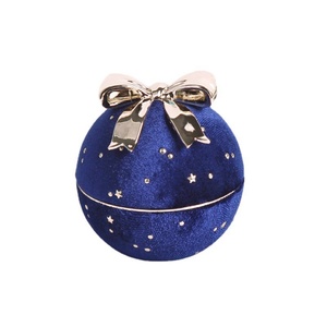 Christmas Round Bow Jewelry Packaging <b>Box</b> <b>Ring</b> Pendant <b>Box</b> Velvet Jewelry Packaging <b>Box</b> for Christmas - Product Image 1