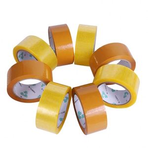 Rollos de Cinta Adhesiva Antiestática Transparente Bopp de 48 mm x 100 m, Adhesivo de Goma de una Cara, Activado por Agua y Adhesivo Termofusible para Sellado de Cajas - Product Image 1