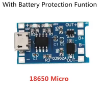 Module de charge de batterie au lithium TP4056 Type-C Micro Mini 5V1A 18650 avec protection, double fonction 1A Li-ion