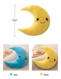 Cute Moon Pillow Soft Stuffed Cushion for <b>Kids</b> With Pp Filling <b>Sofa</b> Cover for Home Decoration - Product Image 6