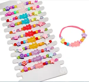 Детские милые плетеные браслеты из бисера, регулируемые браслеты из полимерной глины, браслеты для маленьких девочек, браслеты на заказ