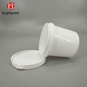 Vente en gros directe d'usine de 1 litre seau en <span class=keywords><strong>plastique</strong></span> blanc bidons blancs bouteilles de crème avec poignée et couvercle en <span class=keywords><strong>plastique</strong></span> - Product Image 6